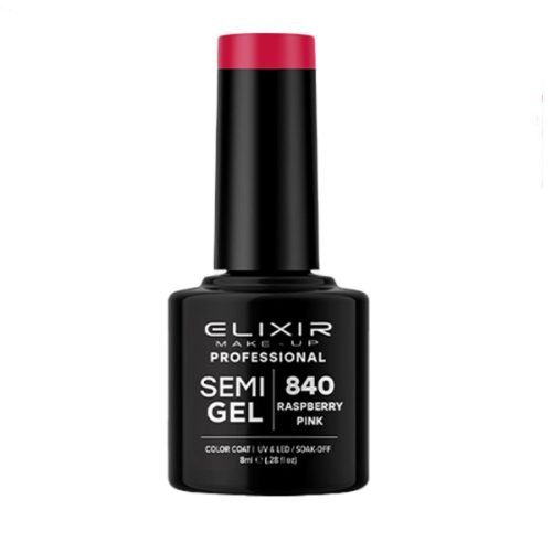 Elixir Semi Gel Ημιμόνιμο Βερνίκι 840 Raspberry Pink 8ml