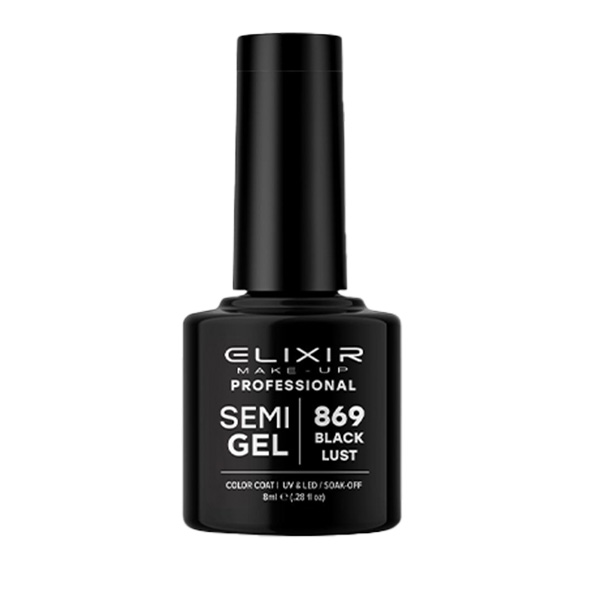 Elixir Semi Gel Ημιμόνιμο Βερνίκι 869 Black Lust 8ml