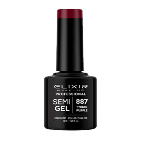 Elixir Semi Gel Ημιμόνιμο Βερνίκι 887 Tyrian Purple 8ml