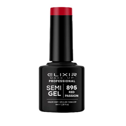 Elixir Semi Gel Ημιμόνιμο Βερνίκι 895 Red Passion 8ml