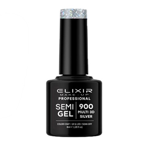 Elixir Semi Gel Ημιμόνιμο Βερνίκι 900 Multi 3D Silver 8ml