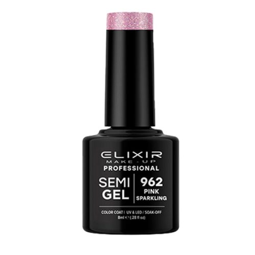 Elixir Semi Gel Ημιμόνιμο Βερνίκι 962 Pink Sparkling 8ml