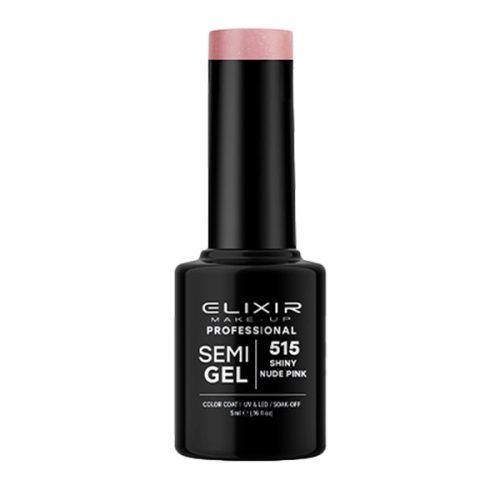 Elixir Semi Gel Ημιμόνιμο Βερνίκι 515 Shiny Nude Pink 5ml