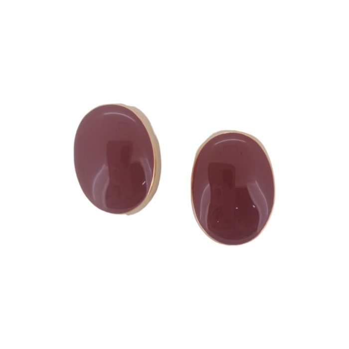 Ro-Ro Σκουλαρίκια αυτιών Burgundy Red 27 mm