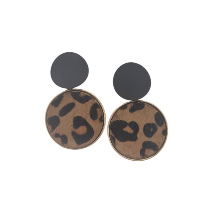 Ro-Ro Σκουλαρίκια αυτιών κρεμαστό animal print 40 mm